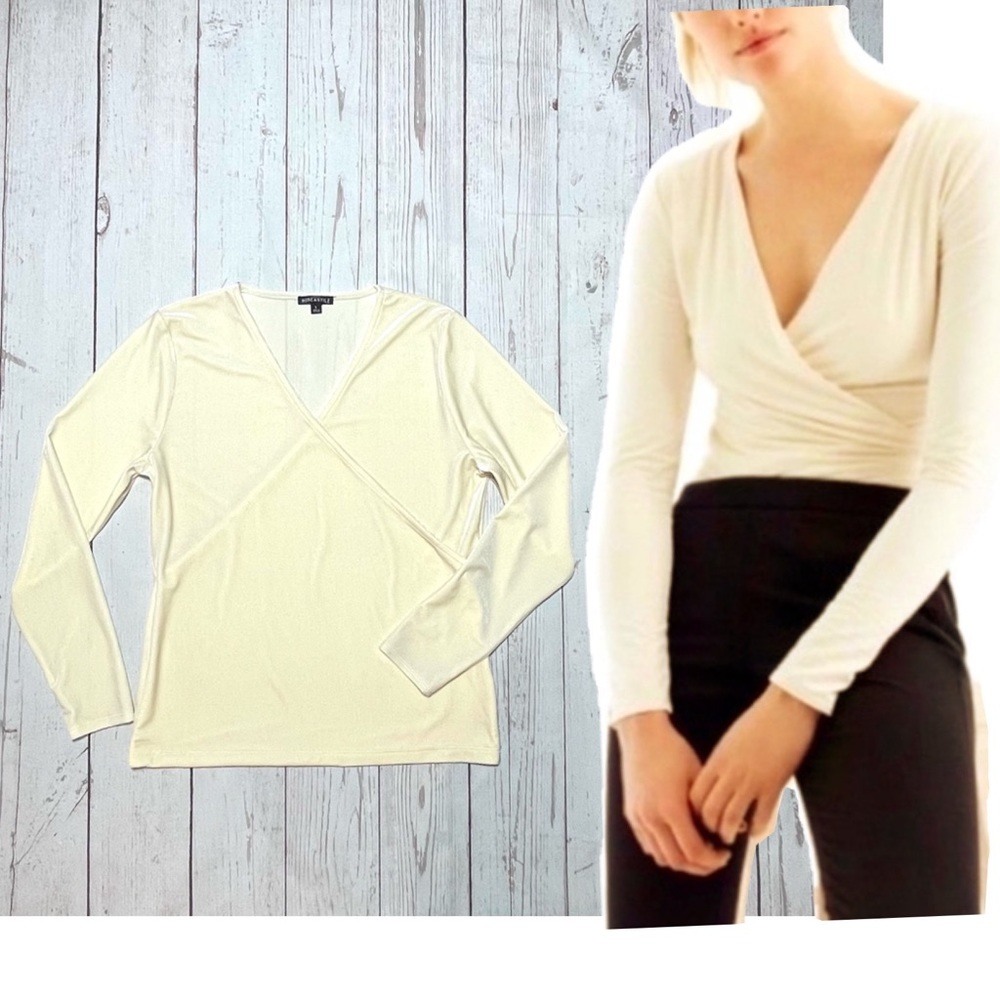 J Crew Mercantile Wrap Velvet Blouse Size L